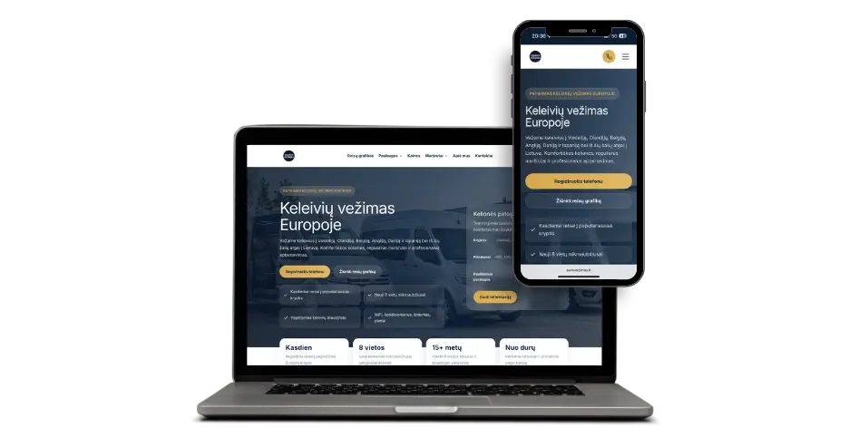 Eurovežimas passenger transport website